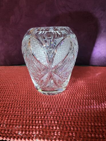 Ostali kućni dekor: Vaza nova kristal,led kristal,rucni rad. ceska. 70te. Vaza — 5