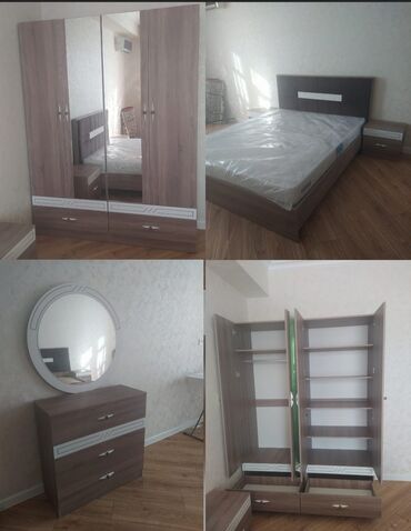 тумбочки для спальни: Односпальная кровать, Шкаф, Трюмо, 2 тумбы, Азербайджан, Новый