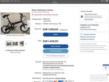 Bicikli za odrasle: Original DAHON sklopivi bicikl. KAO NOV Kocnica rucna prednja i — 15