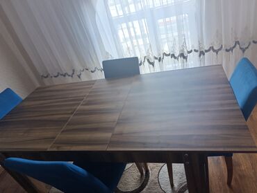 Masalar: Qonaq masası, Açılan, Taxta, Dördbucaq masa