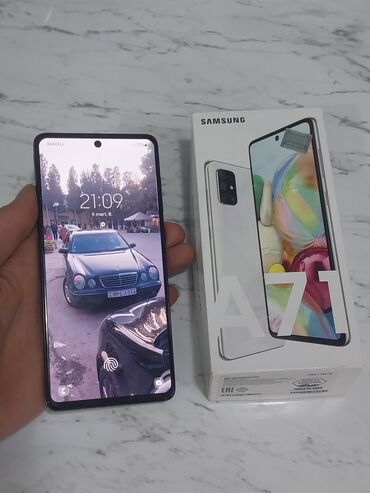 samsung galaxy note 11 plus: Samsung Galaxy A71, 128 ГБ, цвет - Белый, Кнопочный, Сенсорный, Отпечаток пальца