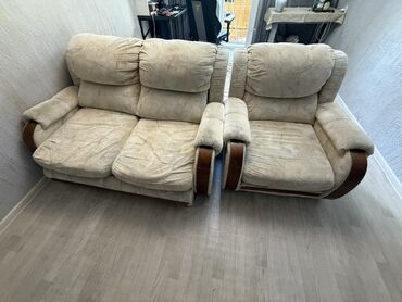 кресло кровать икеа: СРОЧНО! Продам б/у Диван и кресло ! Диван раскладывается в