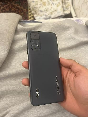 mini notebook: Redmi, Redmi Note 11, Б/у, 128 ГБ, цвет - Серый, 2 SIM — 1