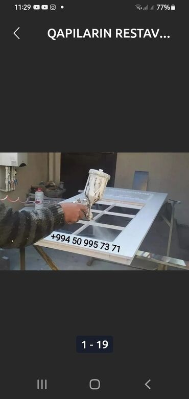 qapi demir qapi seyf qapi: Qapıların restavrasiyası və boya-lak xidmətləri - Ağac və MDF
