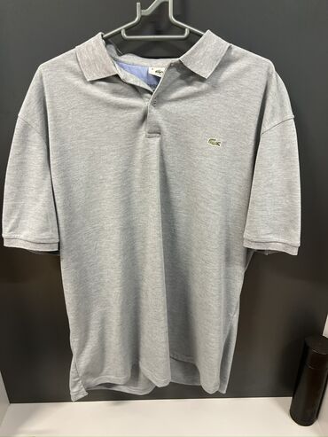 Другая мужская одежда: Мужское поло, Lacoste, XL (EU 42), цвет - Серый