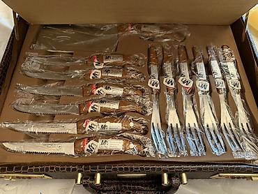 bıçag: Millerhaus “Royal Series” 25 hissəli bıçaq dəsti – timsah naxışlı dəri — 1