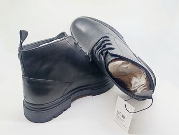 прогулочные коляски geoby c409: Alman brendiKişi üçün qara 100% dəri qışlıq bot, çəkmə, sapaqi