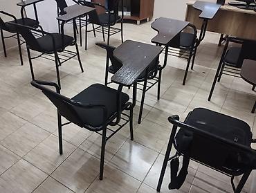 Офисные столы: Офисный стол, Нерегулируемый, цвет - Коричневый, Угловой, ЛДСП — 13