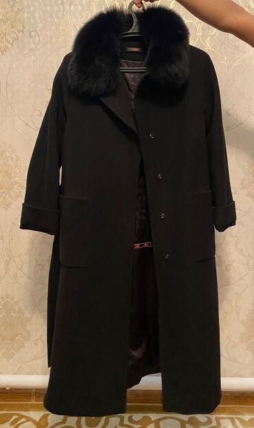 женский халат с: Пальто, Халат, Зима, Кашемир, Длинная модель, L (EU 40)