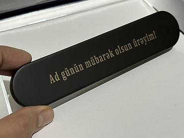 Ofis ləvazimatları: Hədiyyəlik metal qələm dəsti - Qutu: Mat qara metal hədiyyə qutusu — 5