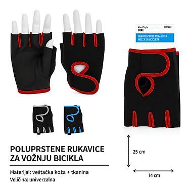KMT Sportske poluprstne rukavice univerzalne veličine 2001332-A Opis