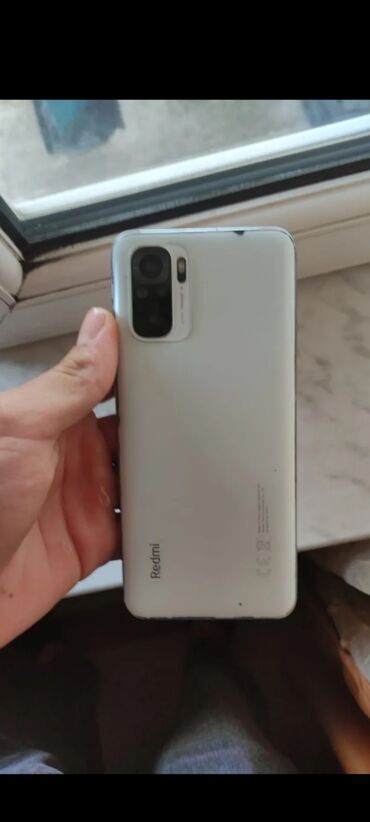 android telefonlar: Xiaomi Redmi Note 10, 128 GB, rəng - Ağ, 
 Simsiz şarj, İki sim kartlı, Sensor