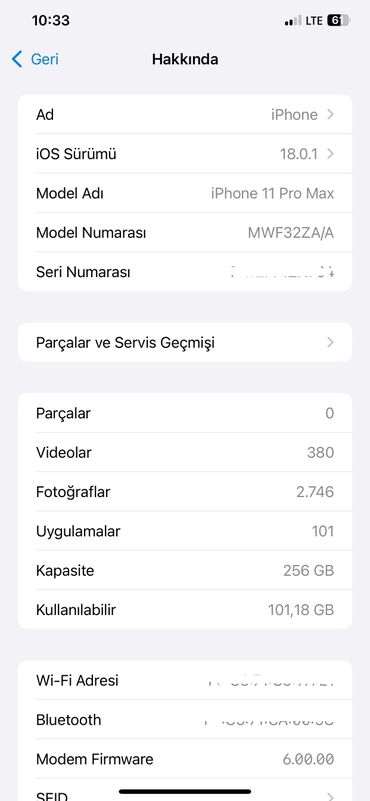 Apple iPhone: IPhone 11 Pro Max, 256 GB, Çəhrayı, Face ID, Simsiz şarj — 6