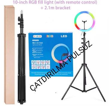 soft fotolar: ✅led rgb işiq tripod ✅i̇dare etme pultu var ✅3 telefon tutacaği