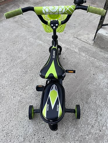 velosiped sidenya: Uşaq velosipedi – 12" təkərli, səbətli, köməkçi təkərli - Rəng — 3