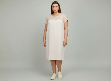 sukienki chabrowe dla puszystych: Women`s dress, size 5XL