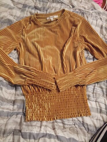 Blouses: XS (EU 34), Single-colored, color - Yellow