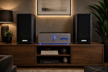 səs gucləndrici: Səs gücləndirici dəst: 2x100W gücündə stereo gücləndirici + iki ədəd — 1