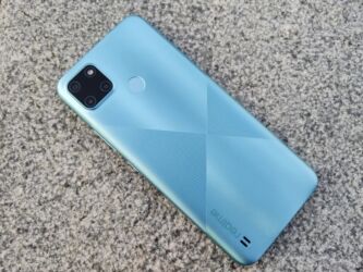 telfon nomresi: Realme C21Y, 32 ГБ, цвет - Голубой, Отпечаток пальца, Две SIM карты