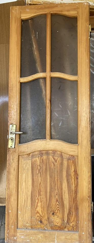 perde dekor: Taxta iç qapı – şüşəli model - Material: təbii ağac karkas və panel - — 1