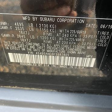 Subaru: Subaru Outback: 2019 г., 2.5 л, Автомат, Бензин — 10