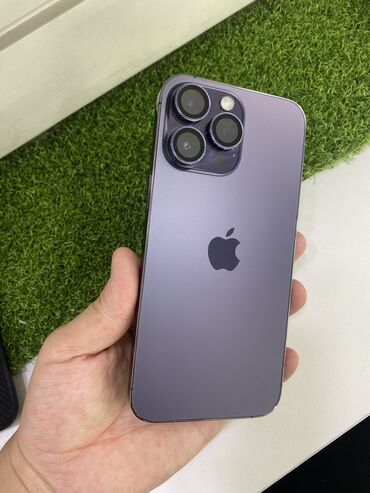 iphone 14 pro max бишкек: IPhone 14 Pro Max, Колдонулган, 128 ГБ, Deep Purple, Коргоочу айнек, Каптама, 86 %