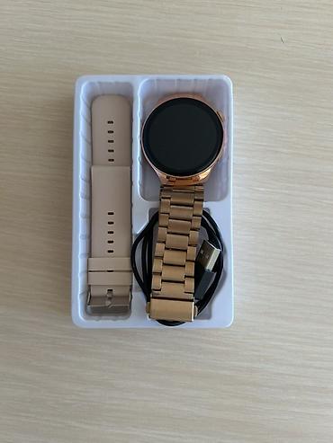 google pixel watch: Ağıllı saat dəsti - Korpus: dairəvi dizayn, qızılı rəng. - Qolbaq — 1