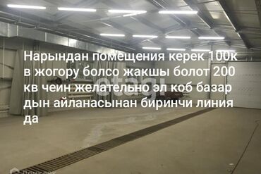 требуется кафе: Нарындан помещения керек арендага базардын айланасынан узаак монотко