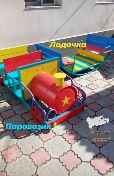 Детские качели: В наличии игровой комплекс Качели Скамейки Качалка лодочка Песочница — 4