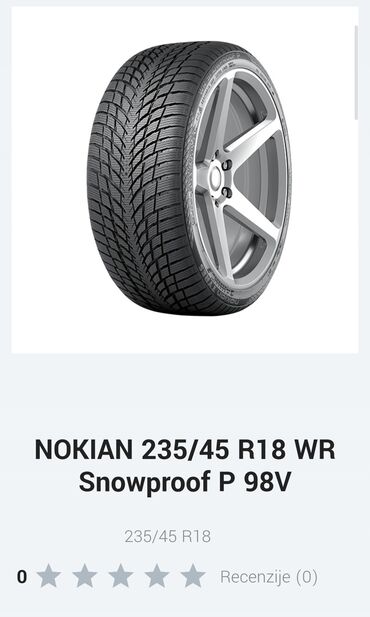 Gume i felne: Prodajem 2kom polovne zimske auto gume dimenzije 235 45 R18 Nokian na lalafo.rs — 10 Gume i felne: Prodajem 2kom polovne zimske auto gume dimenzije 235 45 R18 Nokian — 10