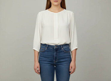bluzka z szerokimi rękawami zalando: Women's blouse, size M