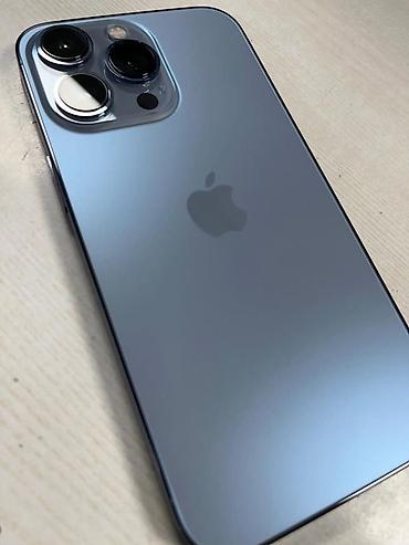 IPhone 13 Pro, Б/у, 256 ГБ, Sierra Blue, Наушники, Защитное стекло, Чехол, 100 %