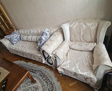 salon divan: Klassik üslubda yumşaq mebel dəsti - Tərkib: 3 nəfərlik divan + 2 — 3