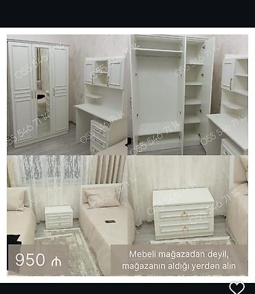 usaq ucun skaf: Oğlan və qız üçün, Yeni, 2 təknəfərlik çarpayı, Dolab, Tumba, Yazı masası — 1