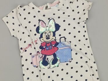 sukienka letnia czarno biała: T-shirt, Disney, 2-3 years, 92-98 cm, condition - Good