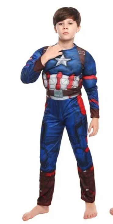 кастюмы детские: Костюм от Marvel, Original, Капитан Америка. на 5-6 лет. надевали