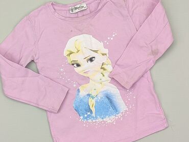 czerwona bluzka w kwiaty: Blouse, 3-4 years, 98-104 cm, condition - Fair