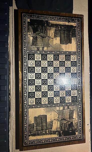 Nərdlər: Taxta nərd/şahmat dəsti - Material: ağacdan hazırlanmış, laklı səth - — 11