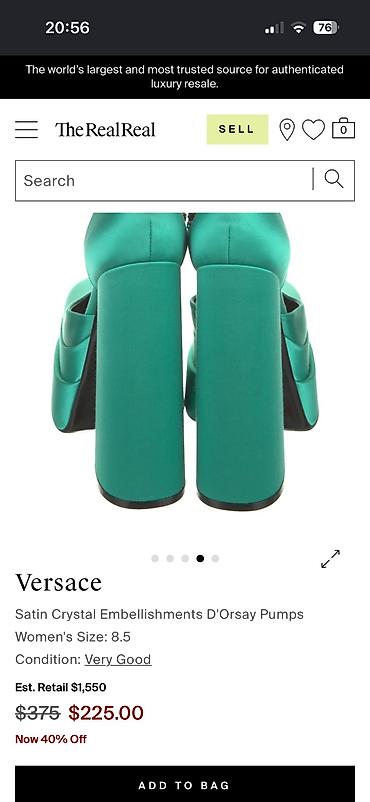 elifbar ultra: Zümrüd-yaşıl platformalı qadın tufliləri - Brend yazısı: VERSACE iç — 5