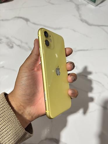 неликвид алабыз: IPhone 11, Колдонулган, 128 ГБ, Сары, 74 % — 4