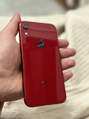 IPhone Xr, Б/у, 64 ГБ, Красный, Наушники, Защитное стекло, 80 %