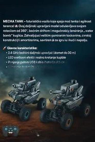 avion igracka za decu: MECHA TANK – daljinski upravljano vozilo-tenk za akciju na svim — 6