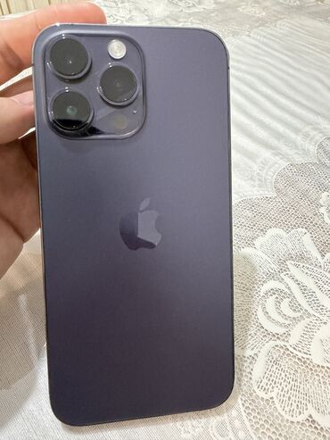 айфон 13 цена ош бу: IPhone 14 Pro Max, Колдонулган, 256 ГБ, Deep Purple, Коргоочу айнек, Каптама, Куту, 85 %