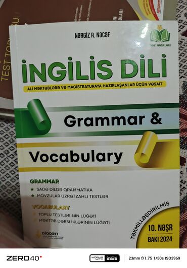 Musiqi alətləri: Məhsul: “İngilis Dili – Grammar & Vocabulary” hazırlıq vəsaiti