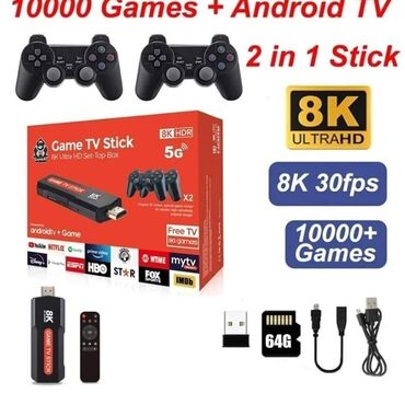 Ostale igre i konzole: Game TV stick sa dva džojstika i 10000 retro igrica 4500 din -8K