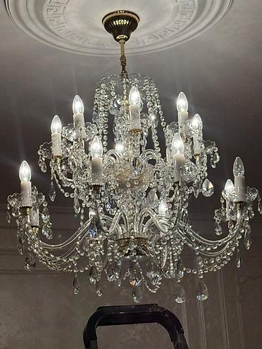 lyustur: Çılçıraq, 10 və daha çox lampa, Xrustal — 1