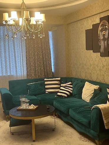 bal bidonu: Məhsul: Zümrüd yaşıl künc divan dəsti - L‑şəkilli, 5–6 nəfərlik geniş — 1