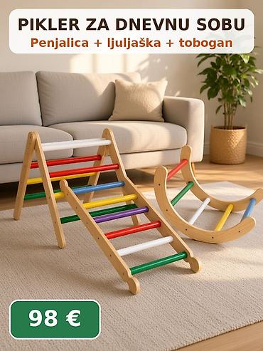 dumplings squishy beograd: Drvena Montesori penjalica za decu – Pikler set 3u1 (trougao — 1