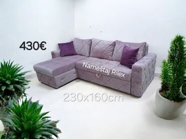 Ugaone garniture: Ugaona garnitura – Nameštaj Rilex - Dimenzije: 230 x 160 cm - Cena — 1