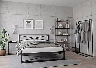 Двуспальные кровати: Железная кровать в стиле лофт — прочная и стильная мебель с — 4